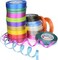 32 Rolls 16 Colors Curling Ribbons for Gift Wrapping, Balloon String, Florist Art Craft Decor, Wedding Birthday Graduation Festival Party Decor, 1/5" Wide, 11 Yards Per Roll